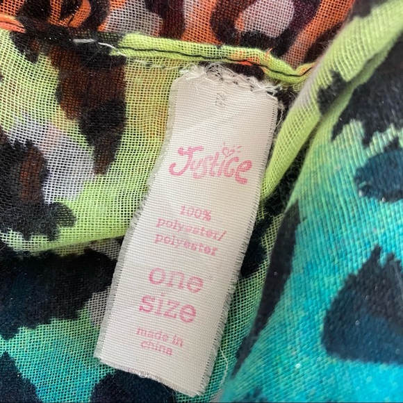 Justice Kid’s Rainbow Animal Print Infinity Scarf - Picture 5 of 5